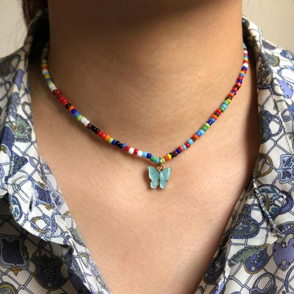 pendant necklaces cute bow color rice bead women's necklace student girlfriend charm female choker clavicle chain girl jewelry, Silver
pendant necklaces cute bow color rice bead women's necklace student girlfriend charm female choker clavicle chain girl jewelry, Silver