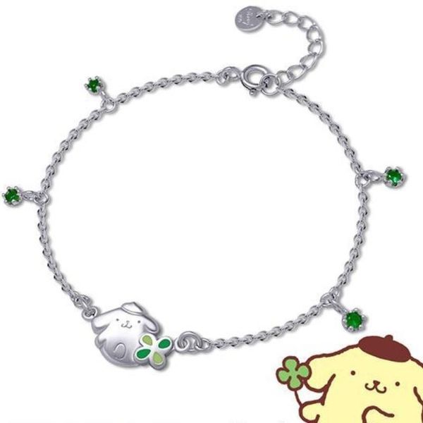 link, chain anime boho pom purin bright crystal clover bracelet (white k gold) bracelets for women charm, Black
link, chain anime boho pom purin bright crystal clover bracelet (white k gold) bracelets for women charm, Black