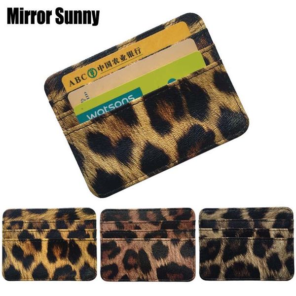 card holders 3 color holder for women men leopard pattern pu leather business pocket slim bank id wallet with 6 slots, Brown;gray
card holders 3 color holder for women men leopard pattern pu leather business pocket slim bank id wallet with 6 slots, Brown;gray