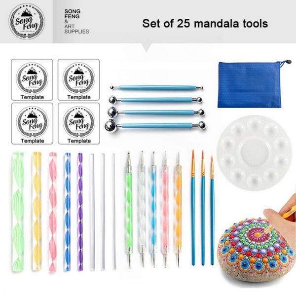 craft tools 25/35pcs mandala dotting pen set for painting stencil ball stylus paint tray
craft tools 25/35pcs mandala dotting pen set for painting stencil ball stylus paint tray