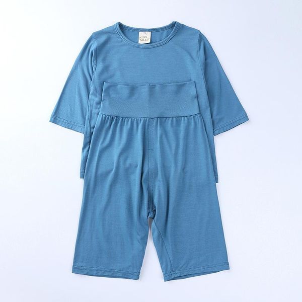 clothing sets kids pajamas for children boys girls summer modal smooth homewear nightwear short sleeve t-shirt + cropped pants, White
clothing sets kids pajamas for children boys girls summer modal smooth homewear nightwear short sleeve t-shirt + cropped pants, White