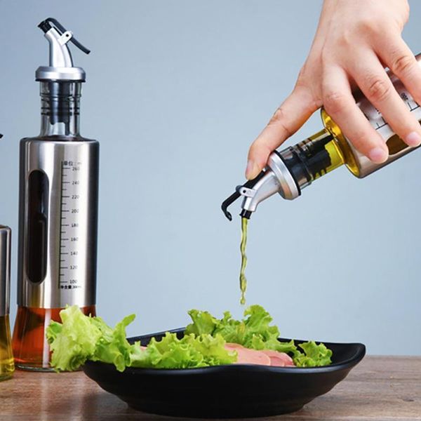 200/300/500ml oil bottle with scale multifunctional glass seasoning storage dispenser for kitchen bottles & jars
200/300/500ml oil bottle with scale multifunctional glass seasoning storage dispenser for kitchen bottles & jars