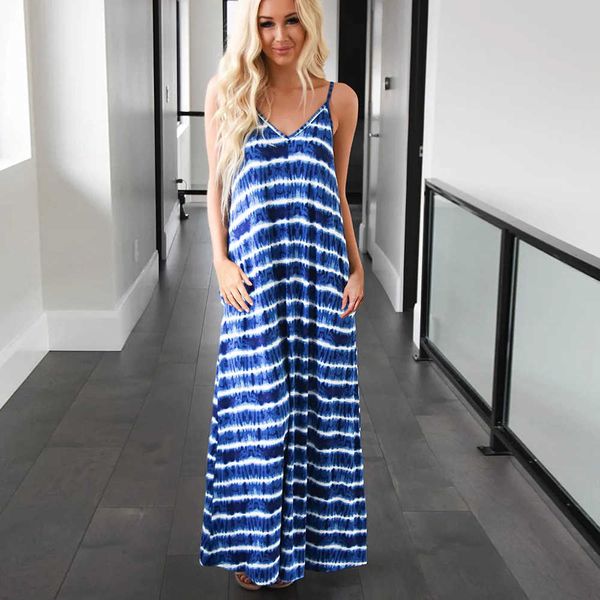 fashion dress women tie dye striped v-neck sling loose maxi es summer sleeveless a-line bohemian beach party 210526, Black;gray
fashion dress women tie dye striped v-neck sling loose maxi es summer sleeveless a-line bohemian beach party 210526, Black;gray
