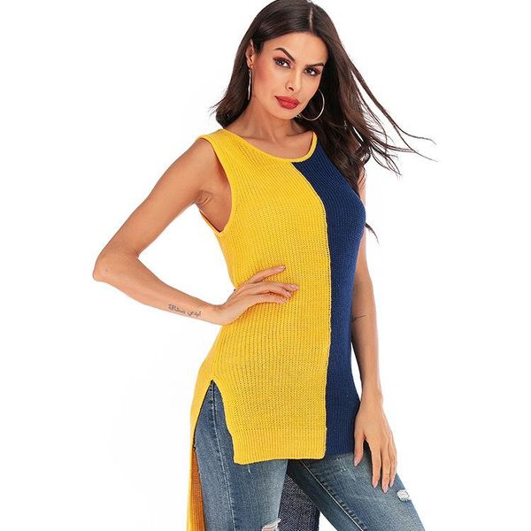 women's sweaters large size wear fashion front short back long head knitwear sleeveless sweater england style 2021 women, White;black
women's sweaters large size wear fashion front short back long head knitwear sleeveless sweater england style 2021 women, White;black