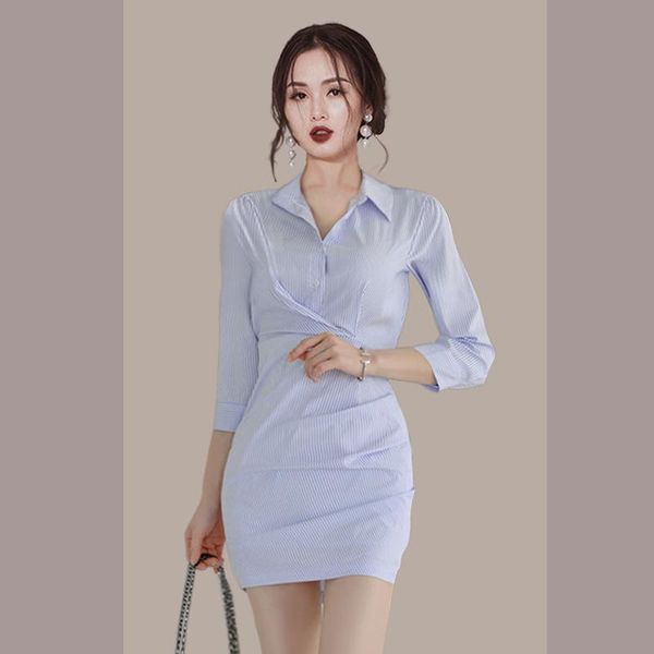 casual dresses 2021 korean temperament lapel single breasted high waist pleated slim bag buttock stripe shirt dress, Black;gray
casual dresses 2021 korean temperament lapel single breasted high waist pleated slim bag buttock stripe shirt dress, Black;gray