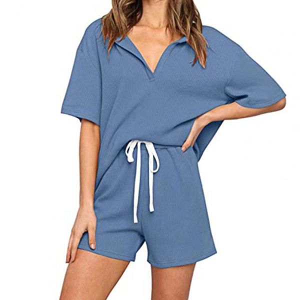women's tracksuits bohomein style women half sleeve solid color two piece v neck drawstring outfit leisure t-shirt shorts set for loung, Gray
women's tracksuits bohomein style women half sleeve solid color two piece v neck drawstring outfit leisure t-shirt shorts set for loung, Gray