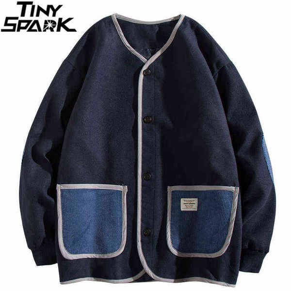 2021 men hip hop streetwear vintage jacket patchwork pockets jacket coat autumn harajuku cotton jacket coat outwear blue khaki y1106, Black;brown
2021 men hip hop streetwear vintage jacket patchwork pockets jacket coat autumn harajuku cotton jacket coat outwear blue khaki y1106, Black;brown