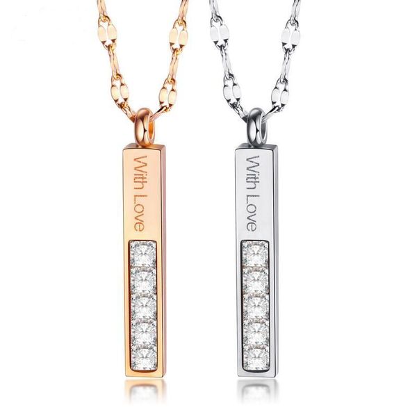 stainless steel geometric cubic zirconia pendant necklace titanium choker collares for women jewelry gift collier necklaces, Silver
stainless steel geometric cubic zirconia pendant necklace titanium choker collares for women jewelry gift collier necklaces, Silver