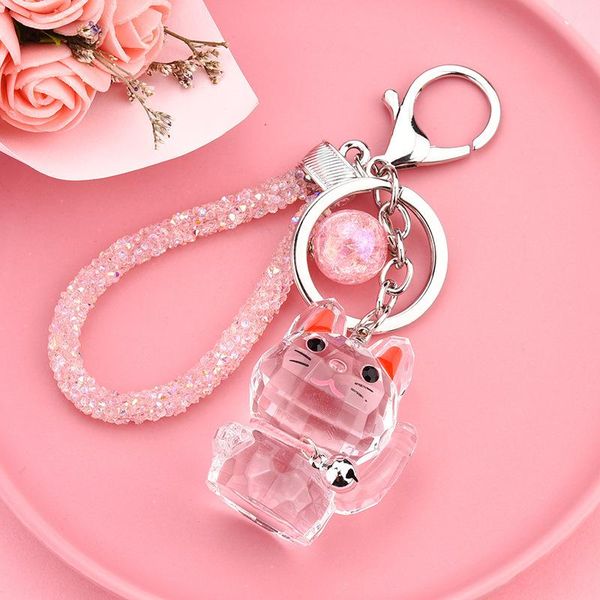 keychains key ring acrylic creative small animal faceted crystal lucky cat keychain pendant bag car accessories, Silver
keychains key ring acrylic creative small animal faceted crystal lucky cat keychain pendant bag car accessories, Silver