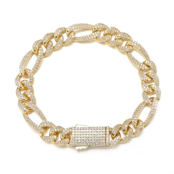 link, chain drip hip hop 13mm iced out paved cubic zirconia miami curb figaro link bracelet men white gold plated jewelry, Black
link, chain drip hip hop 13mm iced out paved cubic zirconia miami curb figaro link bracelet men white gold plated jewelry, Black