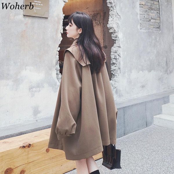 women's jackets woherb women trench coats england style solid all-match medium-long autumn thin female ulzzang ladies casual streetwear, Black;brown
women's jackets woherb women trench coats england style solid all-match medium-long autumn thin female ulzzang ladies casual streetwear, Black;brown