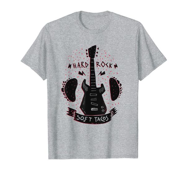 cool rock 'n roll music tacos t-shirt gift for her or him, White;black