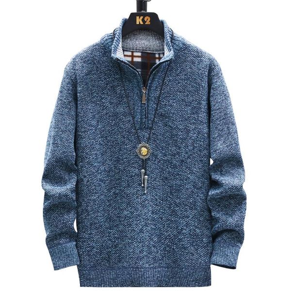 men's sweaters autumn and winter pullover cashmere wool thick thermal sweater solid color zipper casual bottom shirt, White;black
men's sweaters autumn and winter pullover cashmere wool thick thermal sweater solid color zipper casual bottom shirt, White;black