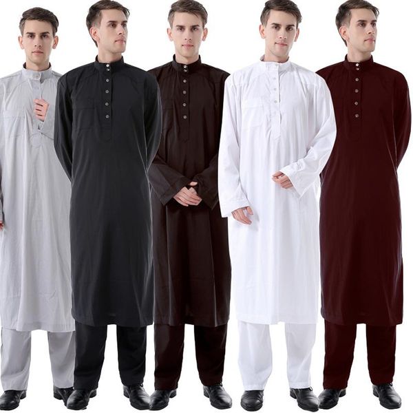 abaya men sets muslim fashion jubba thobe ramadan pants dubai arabe islamic clothing casual solid color loose long shirts ethnic, Red
abaya men sets muslim fashion jubba thobe ramadan pants dubai arabe islamic clothing casual solid color loose long shirts ethnic, Red