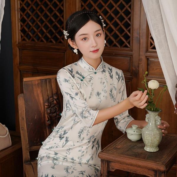 ethnic clothing vintage classic mandarin collar cheongsams women print chinese oriental dress banquet gown slit qipao, Red
ethnic clothing vintage classic mandarin collar cheongsams women print chinese oriental dress banquet gown slit qipao, Red