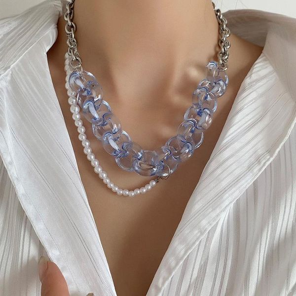 pendant necklaces origin summer fairy double-layer blue transparent crystal chokers necklace for women beaded faux pearl chain jewelry, Silver
pendant necklaces origin summer fairy double-layer blue transparent crystal chokers necklace for women beaded faux pearl chain jewelry, Silver