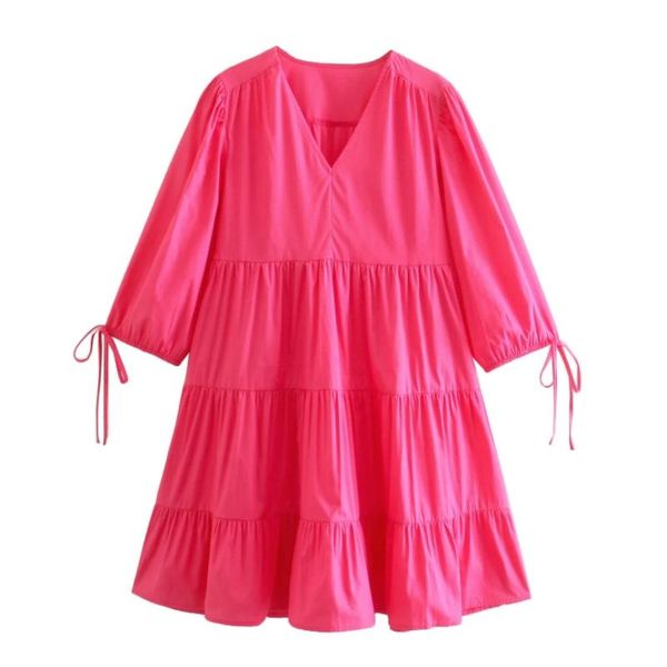 casual dresses women v neck tiered ruffle poplin mini dress female puff sleeve clothes lady loose vestido d8519, Black;gray
casual dresses women v neck tiered ruffle poplin mini dress female puff sleeve clothes lady loose vestido d8519, Black;gray