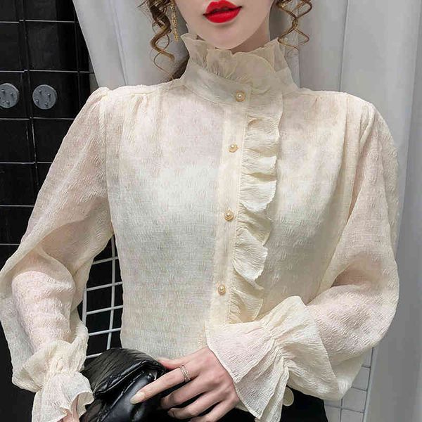 long sleeve blouse women blusas mujer de moda ruffles chiffon blouse shirt casual turtleneck blouse women blouses e243 210426, White
long sleeve blouse women blusas mujer de moda ruffles chiffon blouse shirt casual turtleneck blouse women blouses e243 210426, White