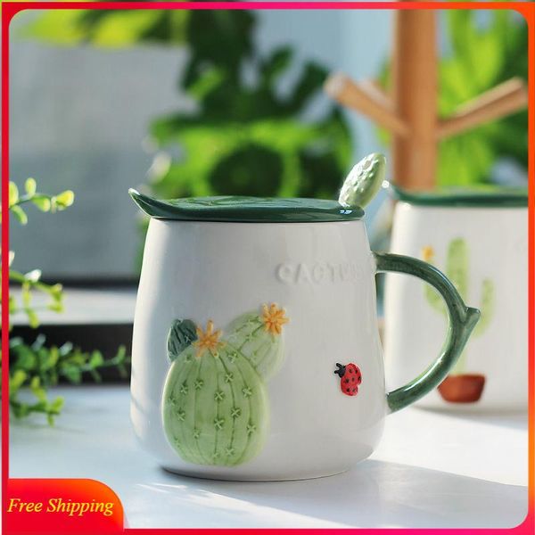 nordic ins cactus creative ceramic mug with lid spoon coffee cup cute water milk breakfast mugs and cups
nordic ins cactus creative ceramic mug with lid spoon coffee cup cute water milk breakfast mugs and cups