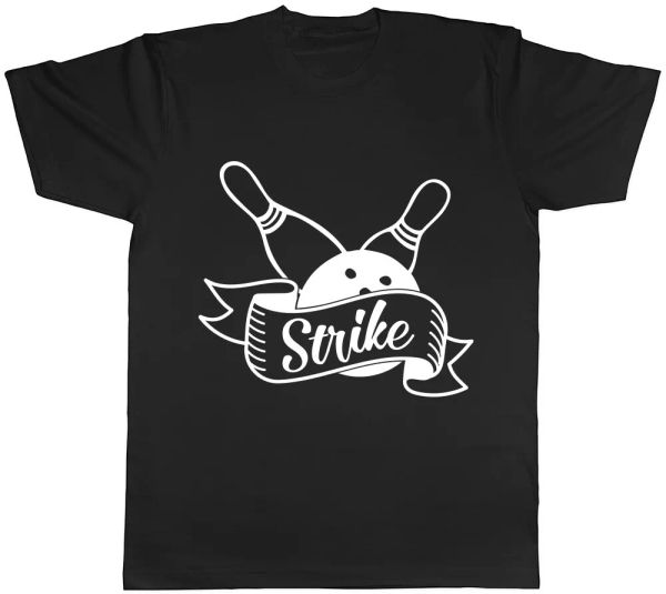 Strike Mens Womens Ladies T-Shirt Tee, White;black