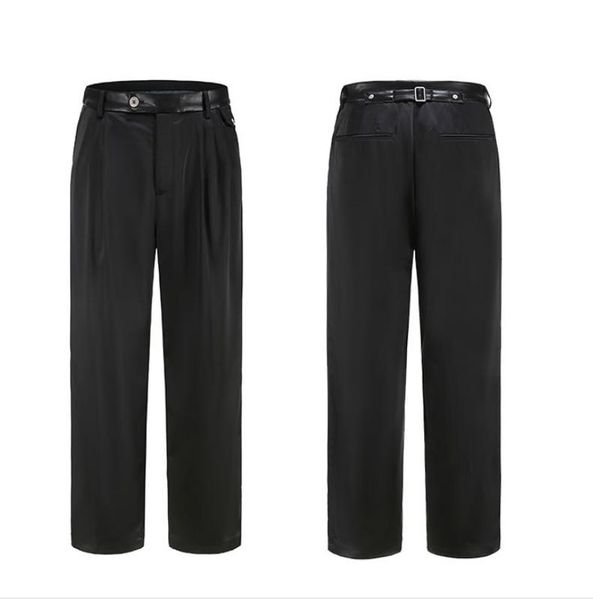 men's pants 27-46 2021 men clothing gd hair stylist fashion versatile leather waist casual trousers plus size singer costumes, Black
men's pants 27-46 2021 men clothing gd hair stylist fashion versatile leather waist casual trousers plus size singer costumes, Black