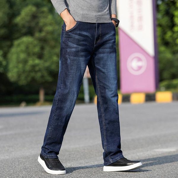men's jeans spring autumn 2021 men smart business fashion straight regular blue stretch denim trousers plus size 28-38
men's jeans spring autumn 2021 men smart business fashion straight regular blue stretch denim trousers plus size 28-38