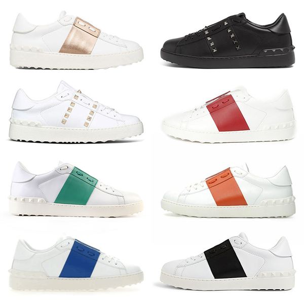 luxury fashion mens womens rivet designer shoes 2022 navy black white metallic gold lucky green orange striped sneaker flat heel loafers red, White;red
luxury fashion mens womens rivet designer shoes 2022 navy black white metallic gold lucky green orange striped sneaker flat heel loafers red, White;red