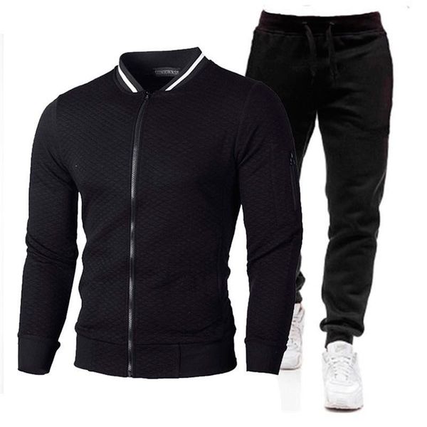 men's tracksuits 2021 men sets fashion sporting suit brand patchwork zipper sweatshirt +sweatpants mens clothing 2 pieces slim tracksui, Gray
men's tracksuits 2021 men sets fashion sporting suit brand patchwork zipper sweatshirt +sweatpants mens clothing 2 pieces slim tracksui, Gray
