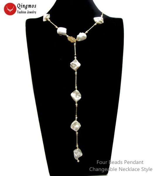 pendant necklaces qingmos fashion sea shell pearl long necklace for women with 15*20mm baroque white fine jewelry 28'', Silver
pendant necklaces qingmos fashion sea shell pearl long necklace for women with 15*20mm baroque white fine jewelry 28'', Silver