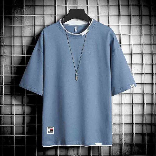 men's short t-shirt summer solid color loose half sleeve t-shirt imitation cotton round neck simple base shirt men's wear, White;black
men's short t-shirt summer solid color loose half sleeve t-shirt imitation cotton round neck simple base shirt men's wear, White;black