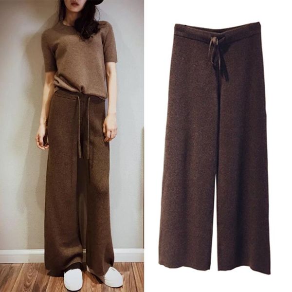 women's pants & capris autumn winter women soft waxy comfortable cashmere knitted wide leg baggy, Black;white
women's pants & capris autumn winter women soft waxy comfortable cashmere knitted wide leg baggy, Black;white