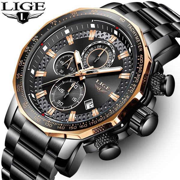 wristwatches lige men watches chronograph quartz watch waterproof sport wrist stainless steel male clock+box, Slivery;brown
wristwatches lige men watches chronograph quartz watch waterproof sport wrist stainless steel male clock+box, Slivery;brown