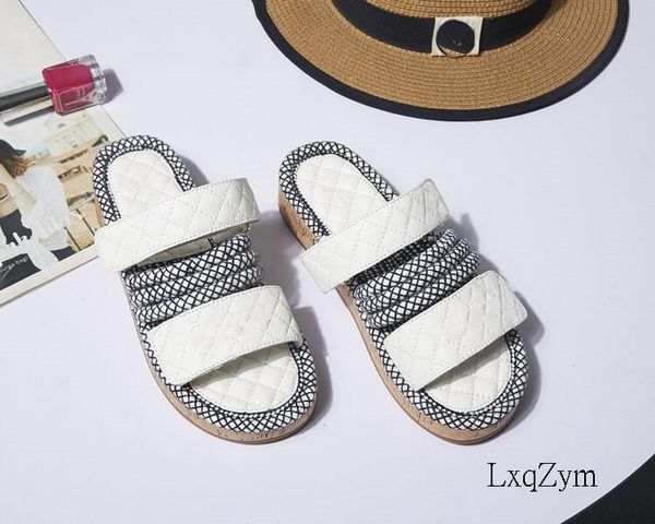 summer women classic buckle design real leather flip flops lady beach slippers colorful braided rope runway vacation shoes, Black
summer women classic buckle design real leather flip flops lady beach slippers colorful braided rope runway vacation shoes, Black