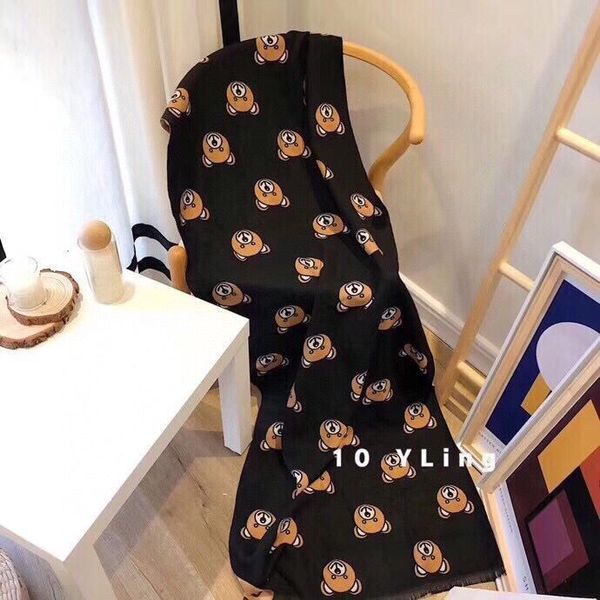 and bear imitation cashmere brushed scarf women's double-sided printing warm multifunctional air conditioning shawl long style, Blue;gray
and bear imitation cashmere brushed scarf women's double-sided printing warm multifunctional air conditioning shawl long style, Blue;gray