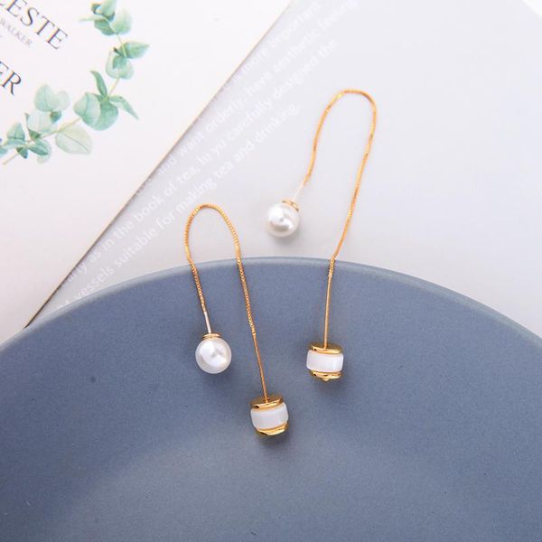 dangle & chandelier imitation pearl ear line opal threader earring gold color brass drop earrings 2021 fashion jewelry accessories for women, Silver
dangle & chandelier imitation pearl ear line opal threader earring gold color brass drop earrings 2021 fashion jewelry accessories for women, Silver