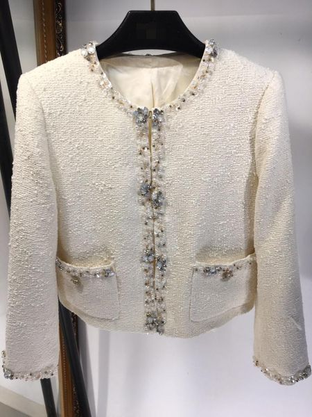 women's jackets 2021 women fashion long sleeve round neck handmade beaded custom tweed short coat 0709, Black;brown
women's jackets 2021 women fashion long sleeve round neck handmade beaded custom tweed short coat 0709, Black;brown