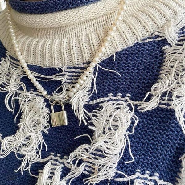 punk vintage imitation pearl necklace statement gold silver color lock pendant for women fashion jewelry party gift necklaces
punk vintage imitation pearl necklace statement gold silver color lock pendant for women fashion jewelry party gift necklaces