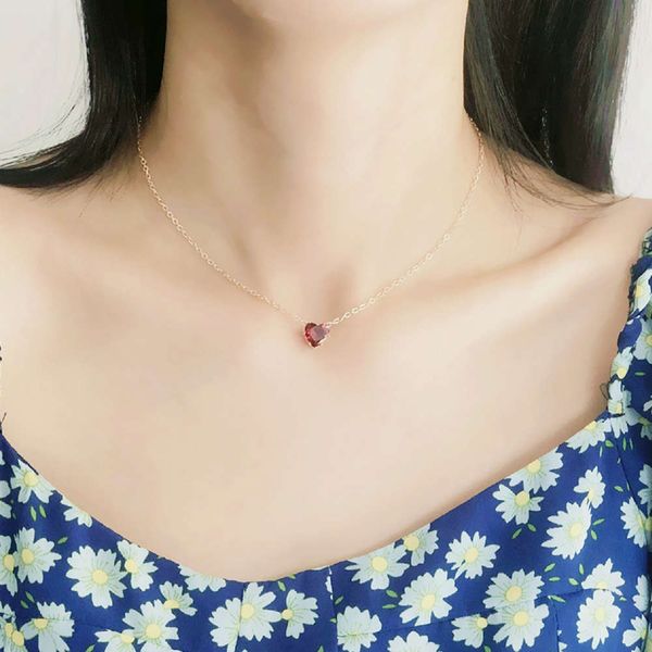new accessories simple alloy crystal necklace color fashion heart-shaped zircon clavicle chain, Black
new accessories simple alloy crystal necklace color fashion heart-shaped zircon clavicle chain, Black