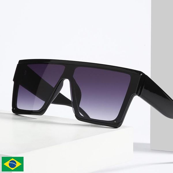 sunglasses fashion flat one-lens shades women square big frame sun glasses female vintage retro 2814, White;black
sunglasses fashion flat one-lens shades women square big frame sun glasses female vintage retro 2814, White;black