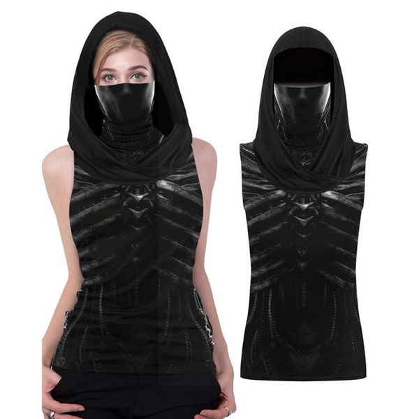 women's tanks & camis 2021 summer sleeveless tank women black skeleton print hooded with ear loop face bandana ropa de mujer#gh, White
women's tanks & camis 2021 summer sleeveless tank women black skeleton print hooded with ear loop face bandana ropa de mujer#gh, White