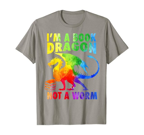 book dragon not a book worm book lovers t-shirt, White;black
book dragon not a book worm book lovers t-shirt, White;black