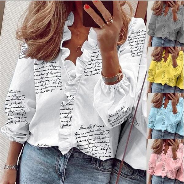 printed letters women blouse autumn long sleeve shirt casual ruffle clothes girls drop m759 women's blouses & shirts, White
printed letters women blouse autumn long sleeve shirt casual ruffle clothes girls drop m759 women's blouses & shirts, White