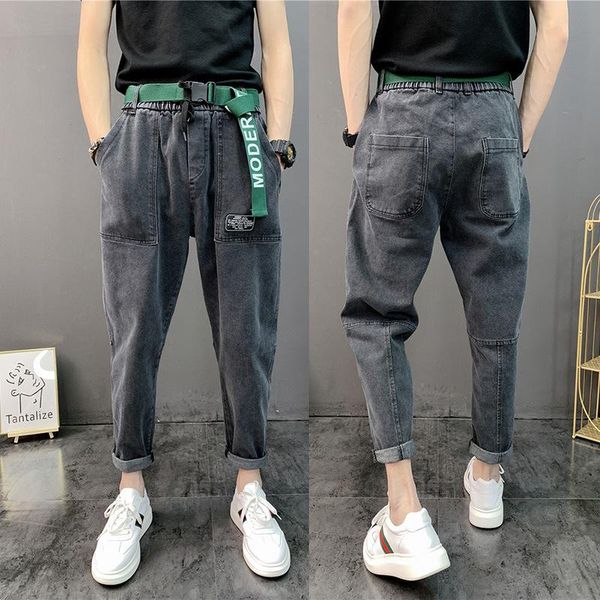 summer 2021 fashion street stretch pants men's trend wild self-cultivation feet beam harem social spirit guy jeans, Blue
summer 2021 fashion street stretch pants men's trend wild self-cultivation feet beam harem social spirit guy jeans, Blue