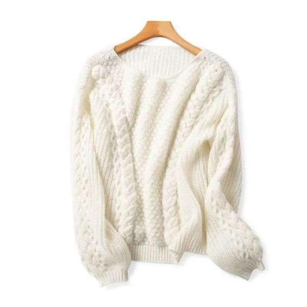 women's sweaters fashion early spring white women knitted sweater hollow twist ladies o-neck long sleeve pullover female knitwear 2021, White;black
women's sweaters fashion early spring white women knitted sweater hollow twist ladies o-neck long sleeve pullover female knitwear 2021, White;black