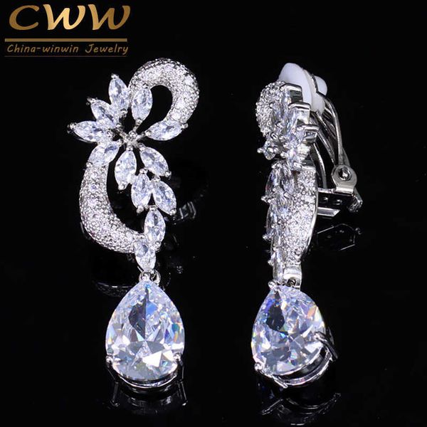 fashion water drop aaa cubic zirconia setting ear clip no pierced earrings for women wedding jewelry gift cz018 210714, Silver
fashion water drop aaa cubic zirconia setting ear clip no pierced earrings for women wedding jewelry gift cz018 210714, Silver