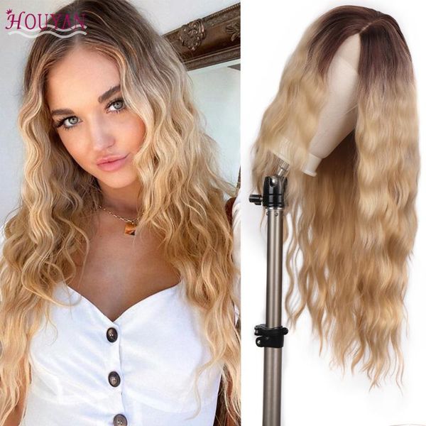 synthetic wigs houyan black yellow color long water wave hairstyle wig women hair high temperature fiber
synthetic wigs houyan black yellow color long water wave hairstyle wig women hair high temperature fiber