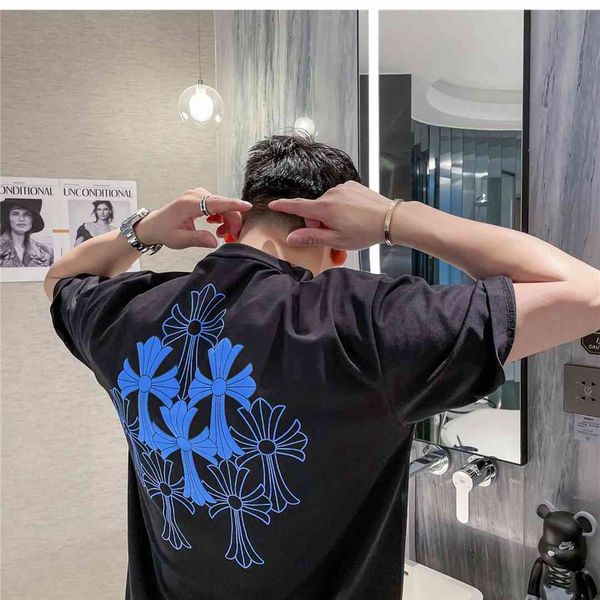 crosin chh 2021 spring summer new couple navy cross print crew neck short sleeve t-shirt unisex, White
crosin chh 2021 spring summer new couple navy cross print crew neck short sleeve t-shirt unisex, White