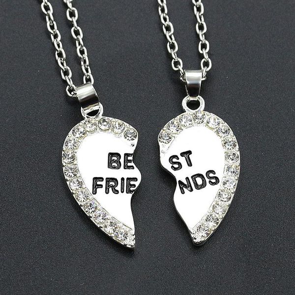 pendant necklaces love english alloy ornaments fashion two pencils friends necklace good friend choker statement 35, Silver 
pendant necklaces love english alloy ornaments fashion two pencils friends necklace good friend choker statement 35, Silver