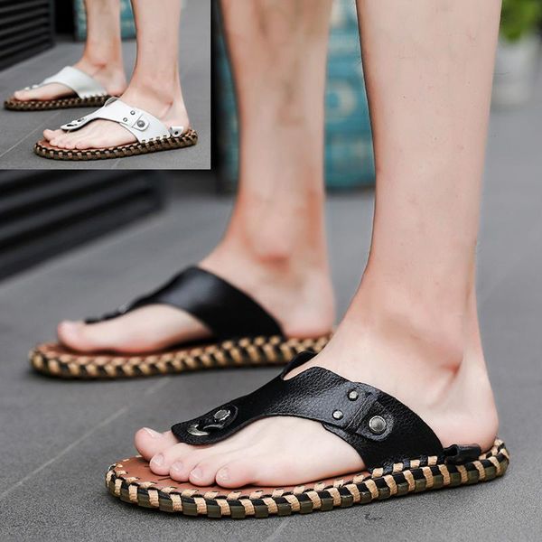 slippers for men beach men's slipper british summer non slip walking outdoor shoes rome handmade leather flip flop, Black
slippers for men beach men's slipper british summer non slip walking outdoor shoes rome handmade leather flip flop, Black