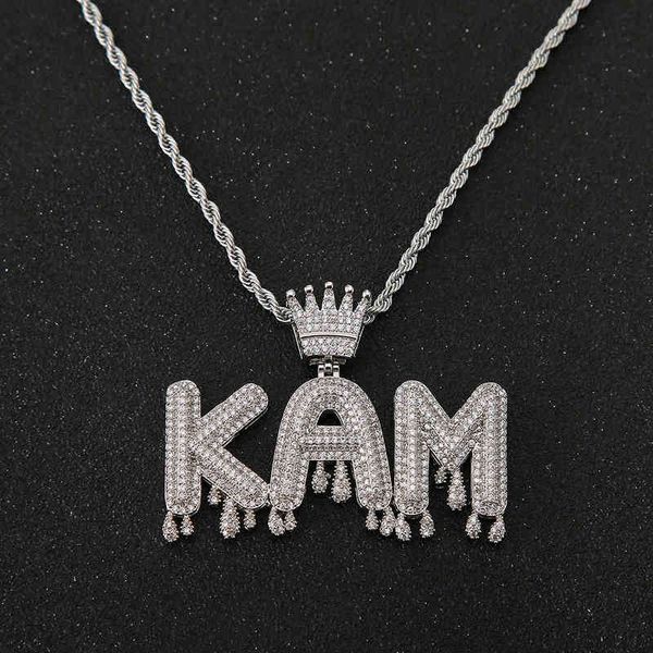 hip hop diamond crown custom name pendent water drops alphabet name necklace ice out name chains, Silver
hip hop diamond crown custom name pendent water drops alphabet name necklace ice out name chains, Silver
